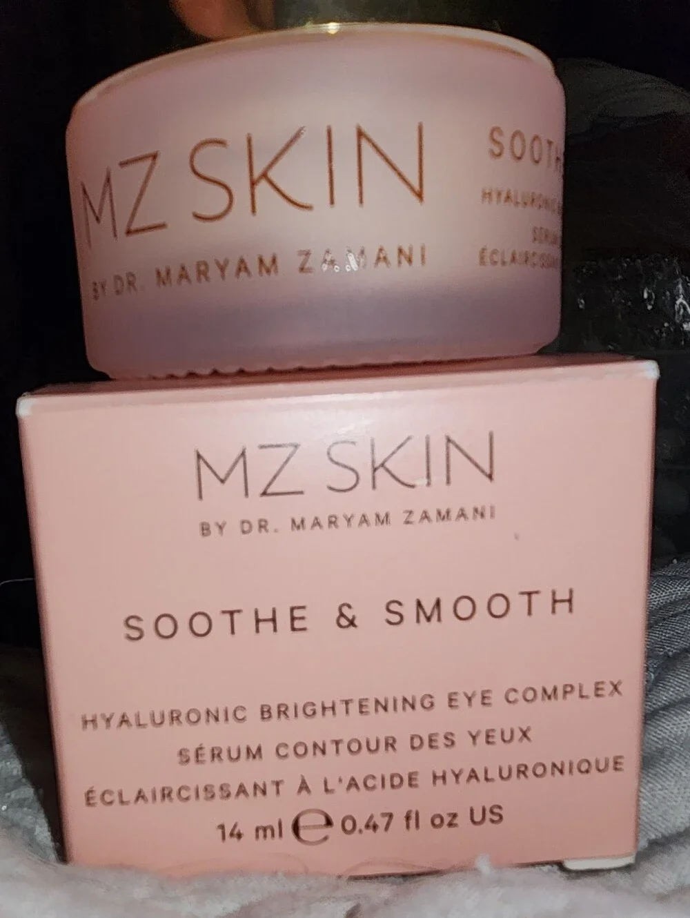 MZ Skin Soothe & Smooth Hyaluronic Brightening Eye Complex - Pink